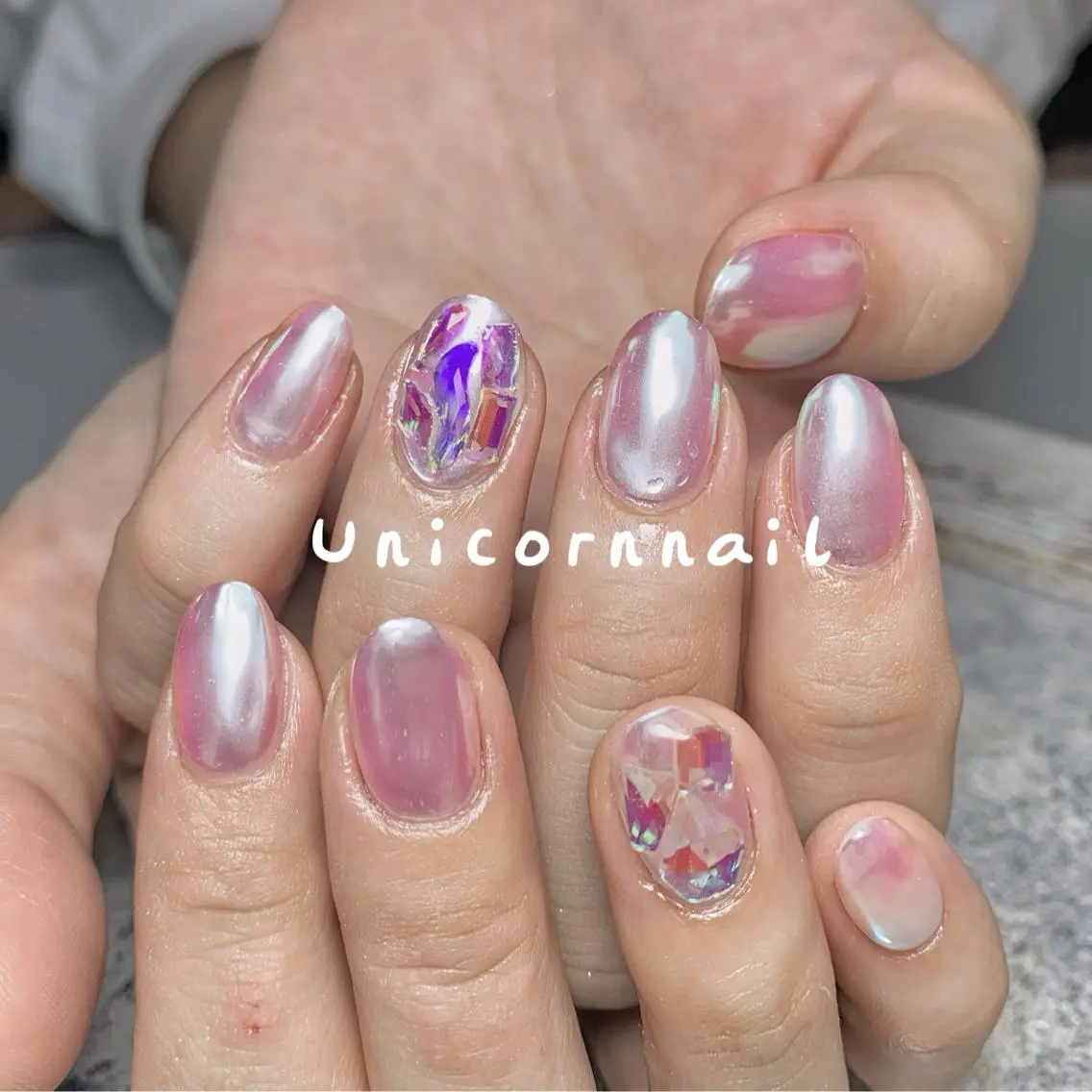 ネイル ミラーネイル Unicorn Nail 矢場町店のネイルデザイン