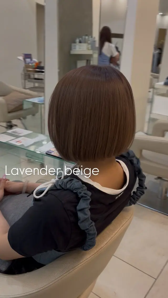 ミディアム カラー ヘアカラー 似合わせカット暖色 カラーhiyonaのヘアスタイル