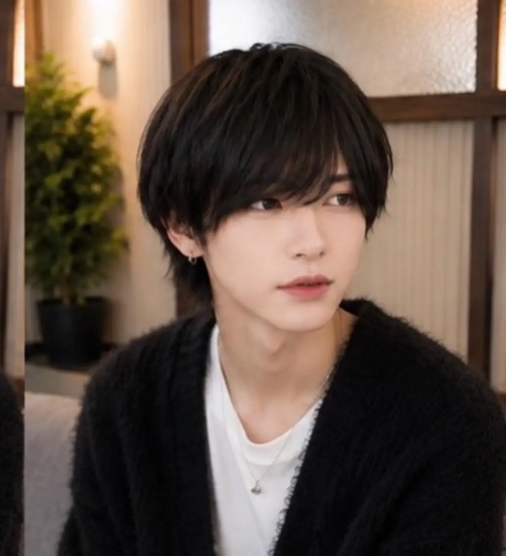 ショート メンズ センターパート メンズ韓国風 韓国マッシュ マッシュ メンズパーマ 💎Dia/めぐ🪼 メンズパーマ/理容師のヘアスタイル