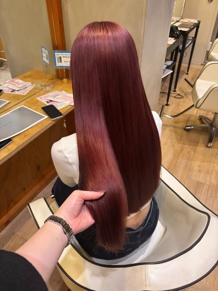 ロング カラー ヘアアレンジ ヘアカラー 【韓国ヘア/透明感 カラー】makotoのヘアスタイル