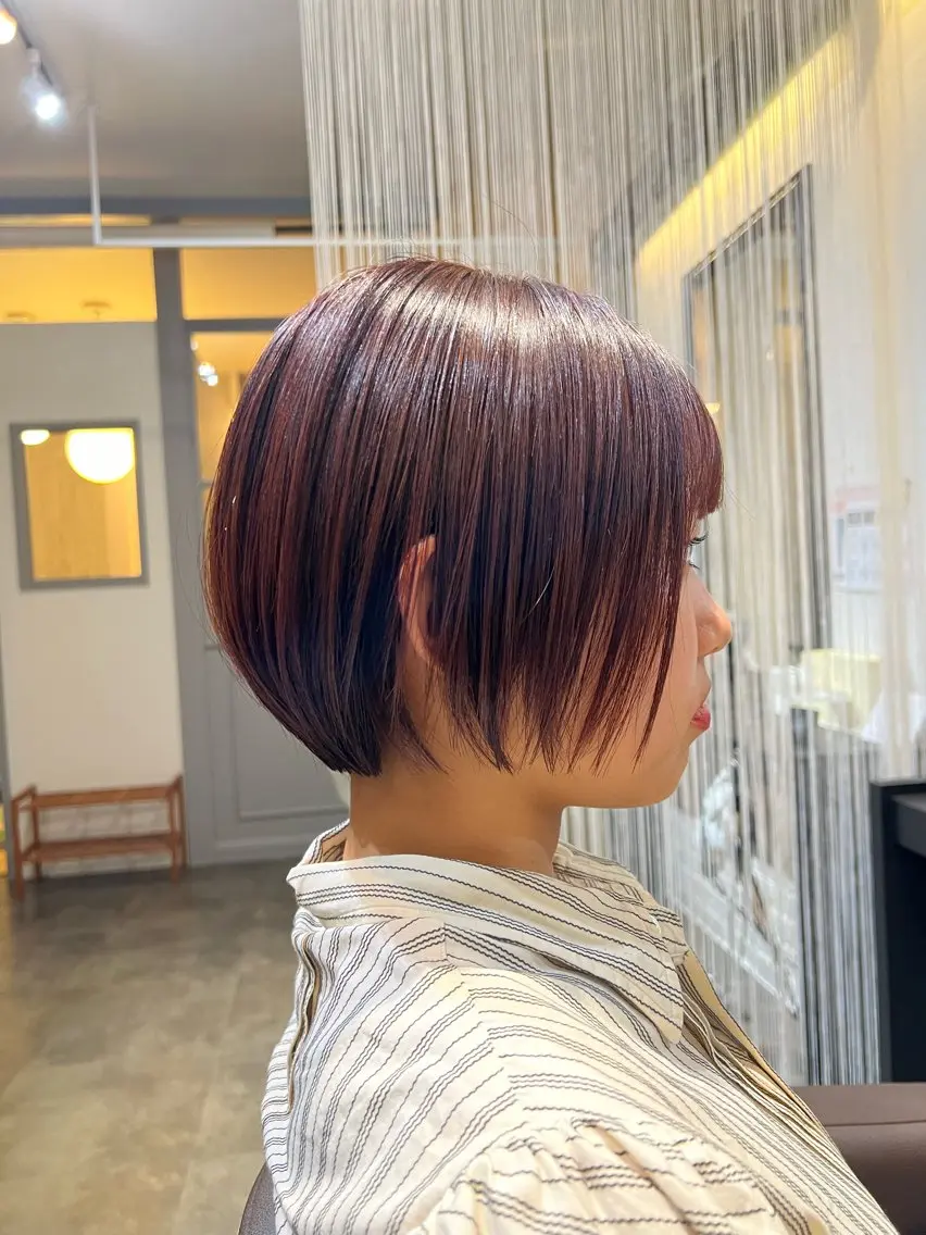 ショート カット 縮毛矯正 トリートメント 川村 綾のヘアスタイル