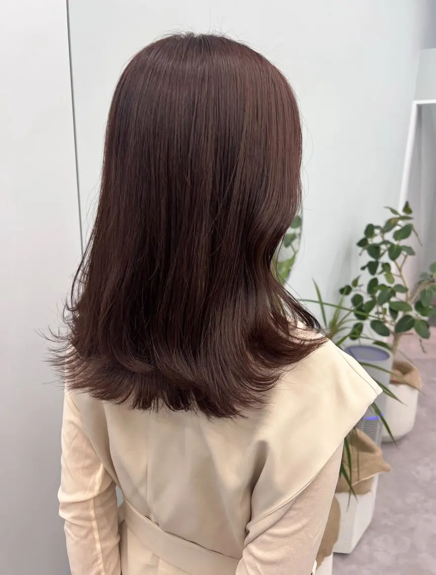 セミロング カット ヘアカラー トリートメント 名駅🦢大人艶カラー 🪽カミヤアカネのヘアスタイル