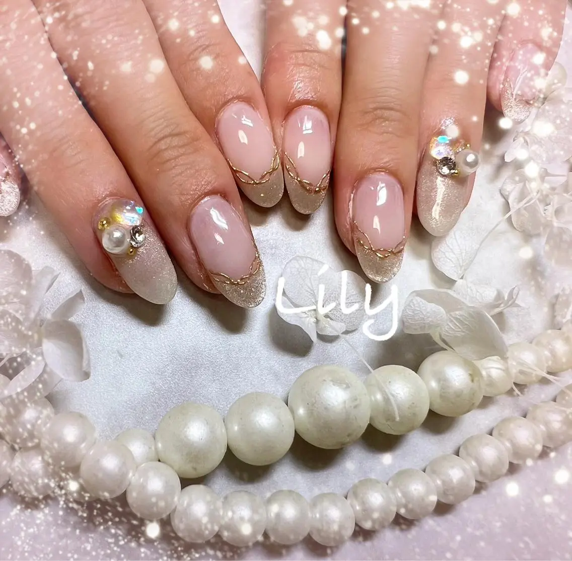 ネイル ハンドネイル Lily*nail 🌻Mii🌻のネイルデザイン