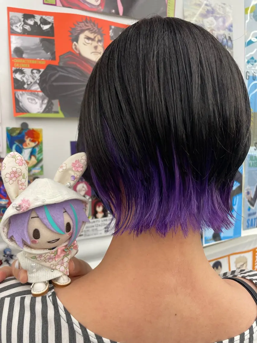 ロング カラー ヘアカラー インナーカラー 推し ブリーチ  髪質改善のヘアスタイル