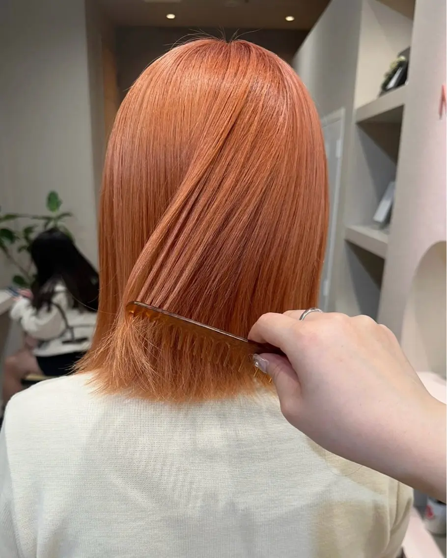 ミディアム ヘアカラー ハイトーン／暖色 👩🏼HONOKAのヘアスタイル