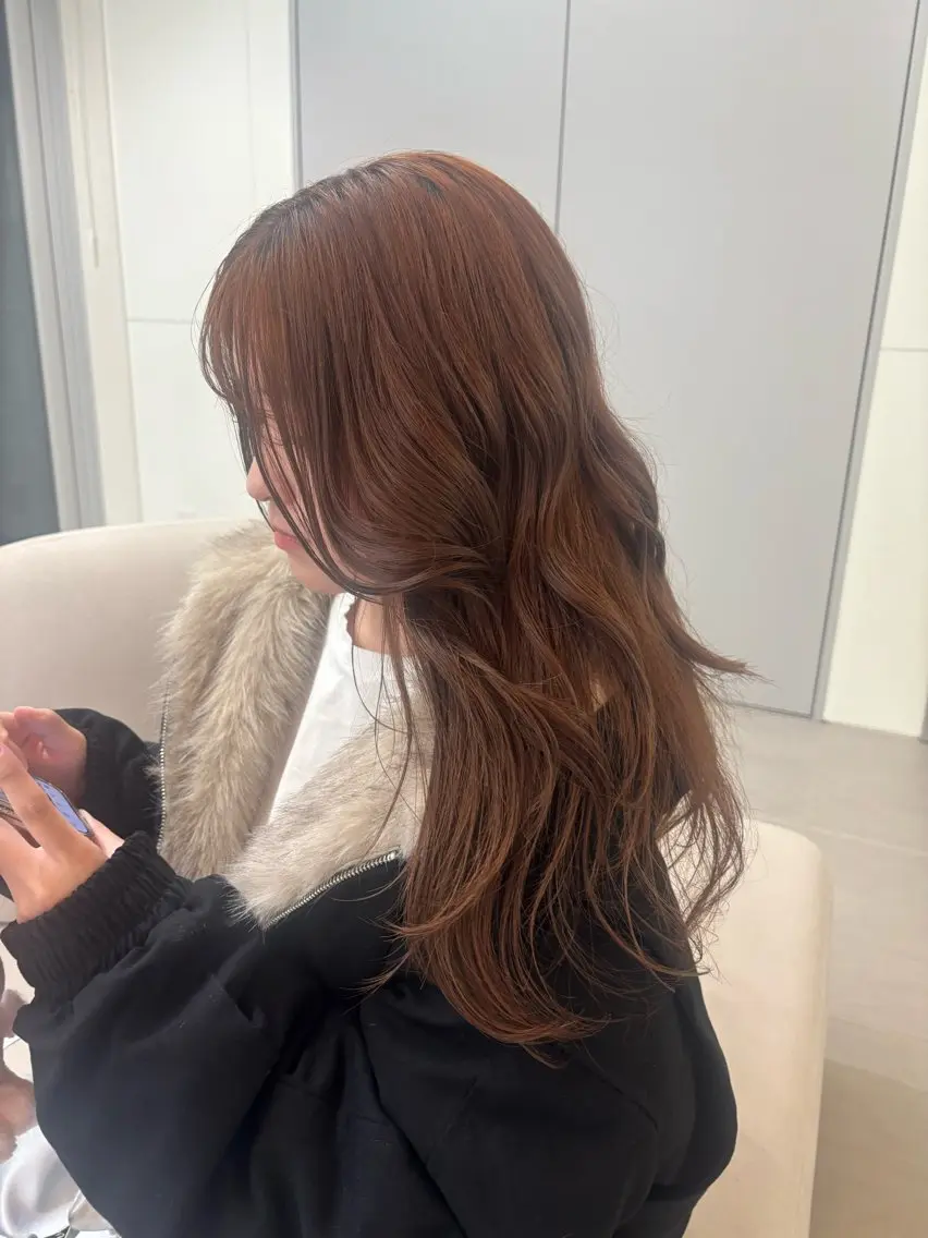 カラー ブラウンカラー オレンジ オレンジブラウン ヘアカラー トリートメント カラーモデル 🍬Sena🐩のヘアスタイル