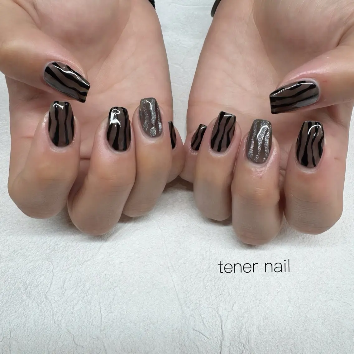 ネイル アニマル柄 ハンドネイル テネルネイル tener nailのネイルデザイン