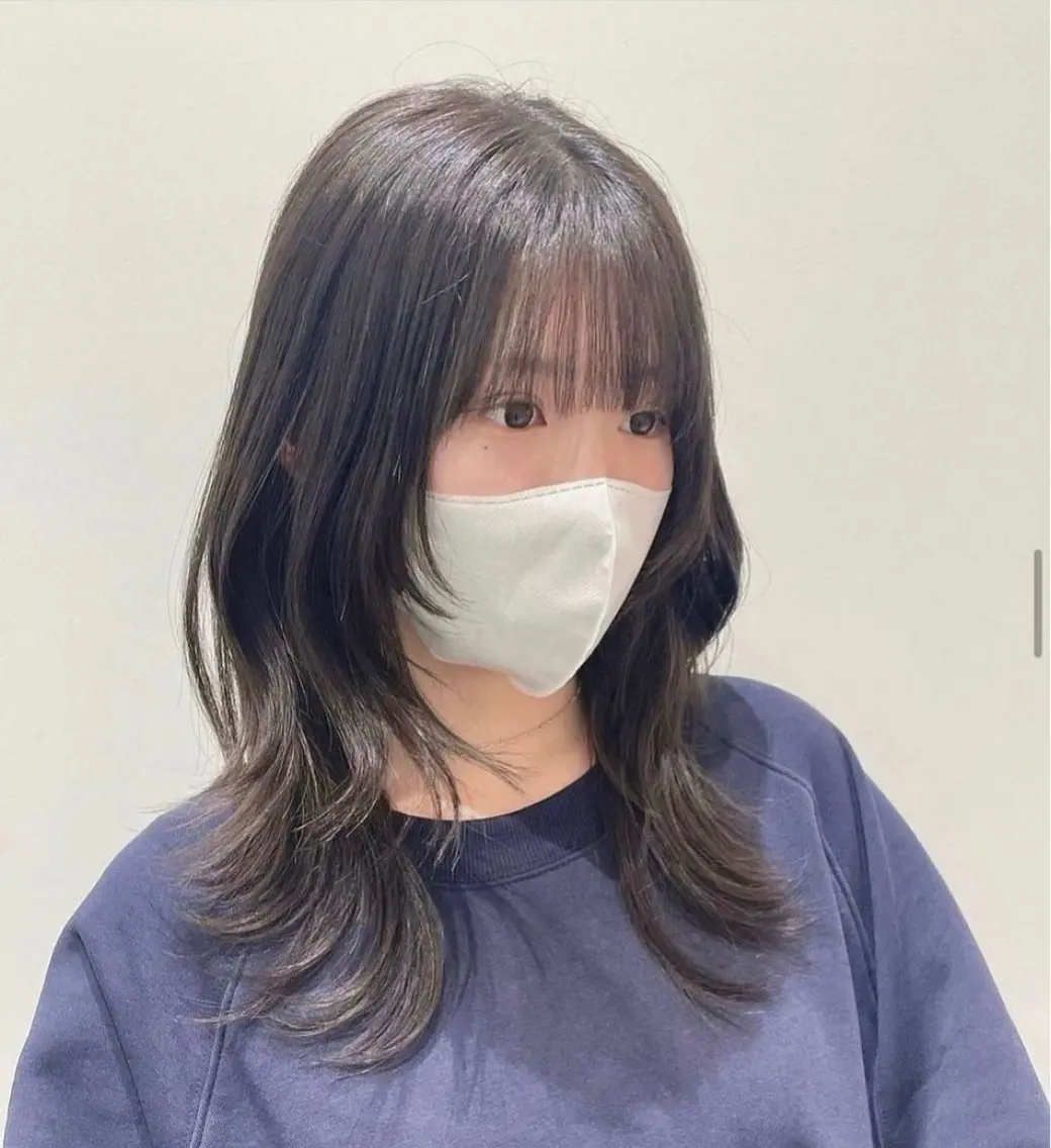 セミロング ハッシュカット 韓国風ヘア レイヤーカット カット ヘアカラー トリートメント ❤︎︎韓国ヘア❤︎︎ 𝑺𝒉𝒊𝒉𝒐のヘアスタイル