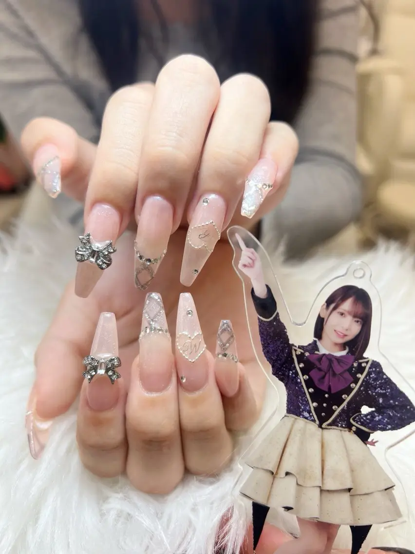 ネイル チークネイル ドット フレンチネイル グラデーション 韓国ネイル ハンドネイル Kei Nail Salonのネイルデザイン