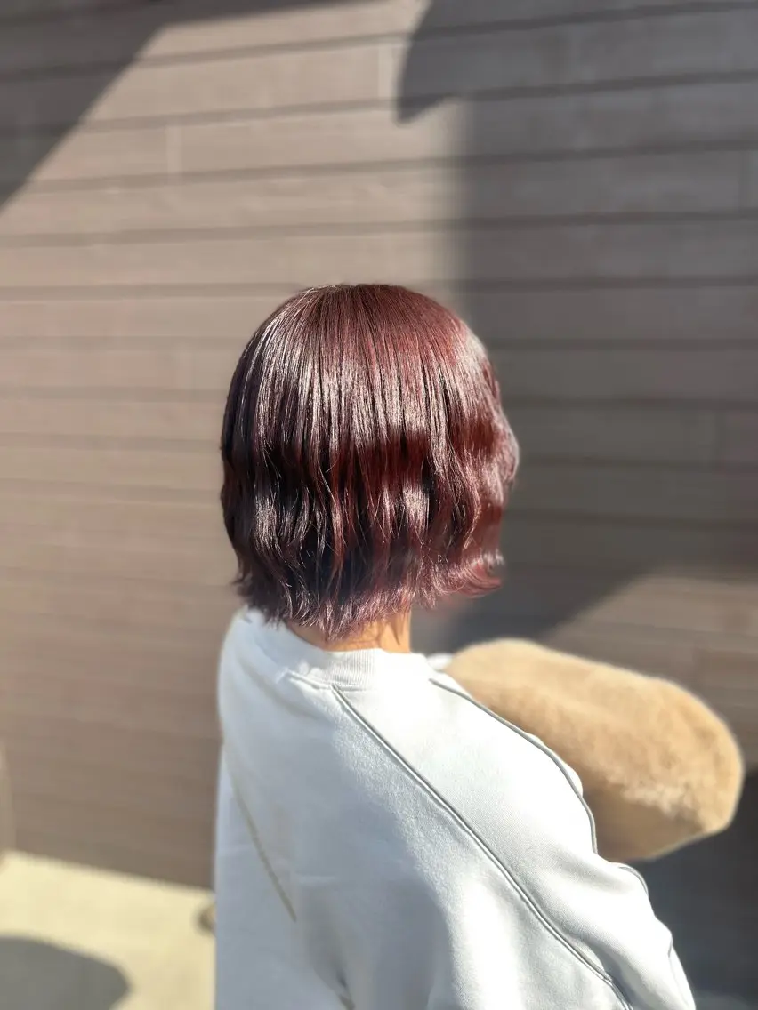 ショート カラー ヘアアレンジ ブラウンカラー ピンクカラー ピンクブラウン 🤍 minaのヘアスタイル
