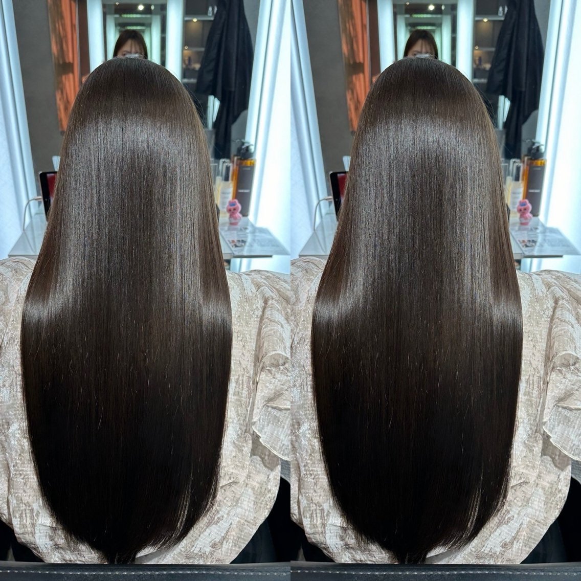 ロング カット ヘアカラー トリートメント 福西 司のヘアスタイル