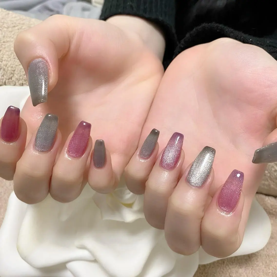 ネイル グラデーション マグネットネイル ワンカラーネイル 💅fleur Ayumiのネイルデザイン