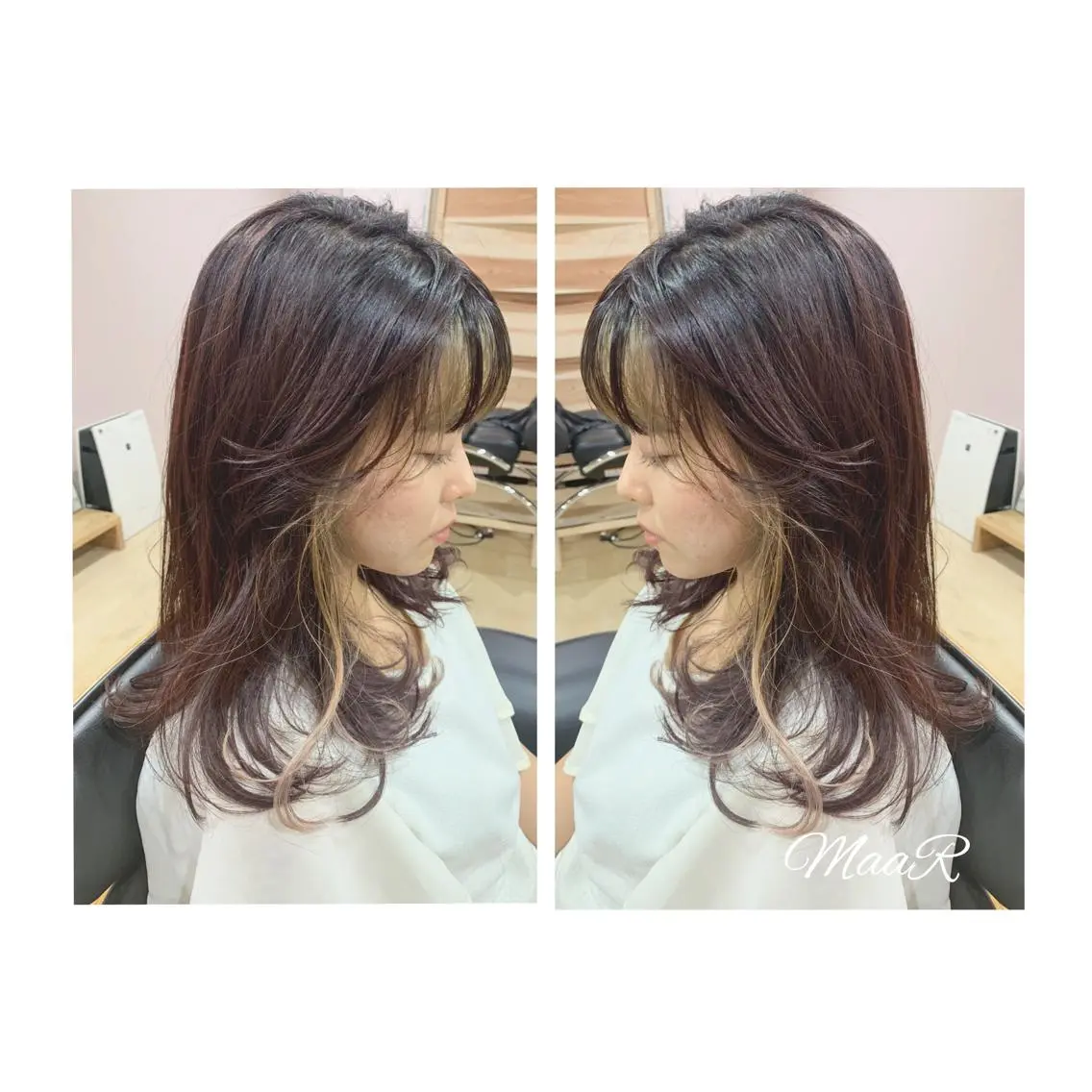 セミロング カラー Asuka Mabuchiのヘアスタイル