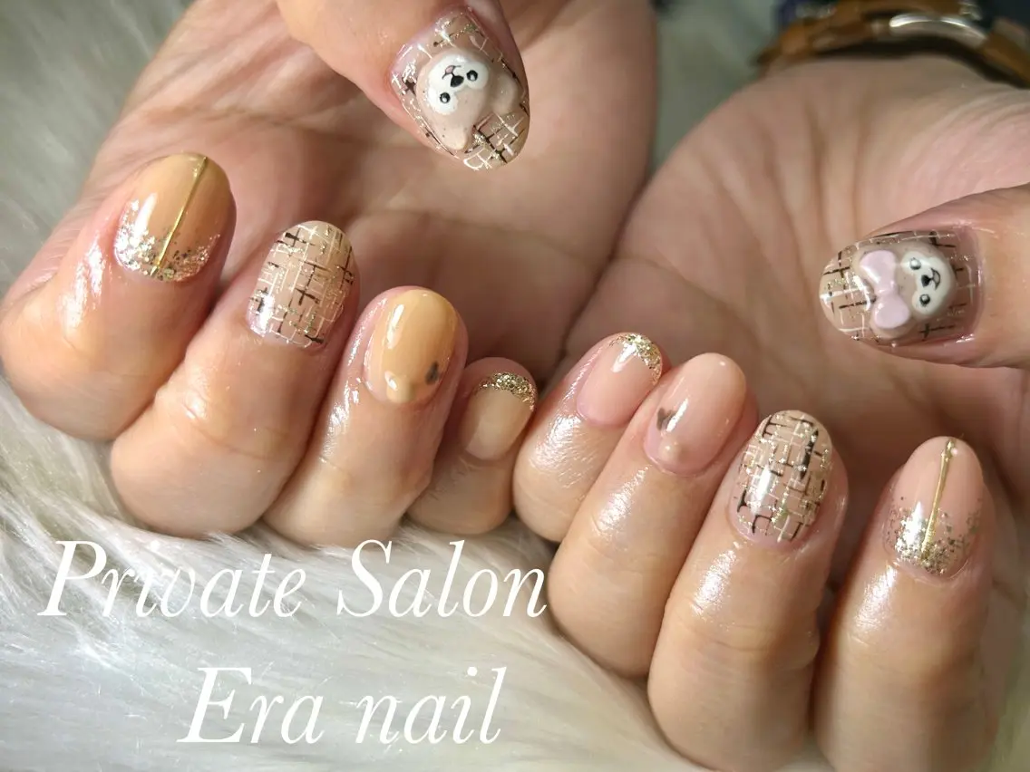 ネイル ツイードネイル Era nailのネイルデザイン
