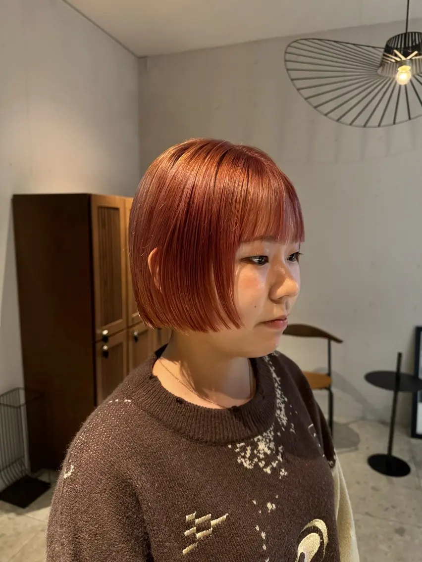 ショート カラー ブリーチ ヘアカラー 長谷川 優光のヘアスタイル