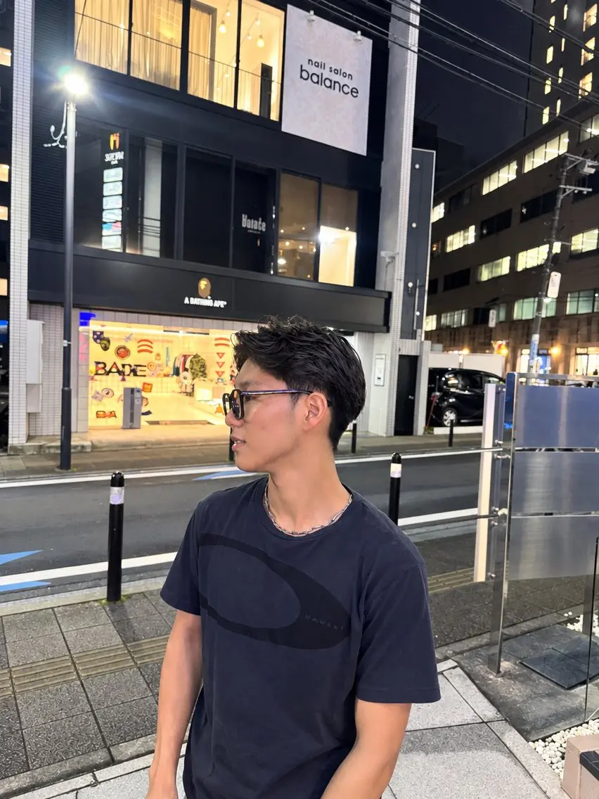 パーマ メンズ カット パーマ カナモリ ハヤトのヘアスタイル