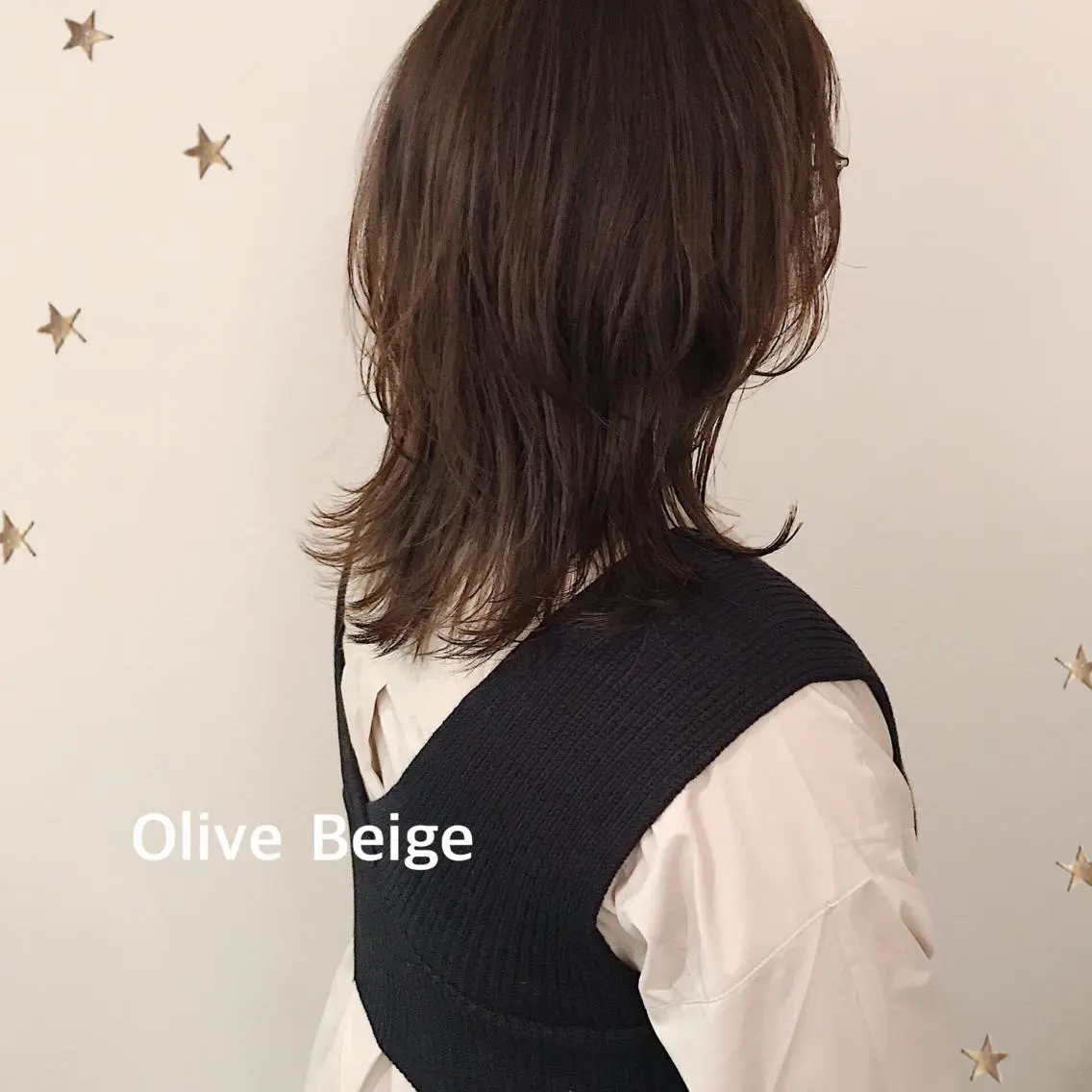 セミロング カラー カット ヘアカラー 市川 千夏のヘアスタイル