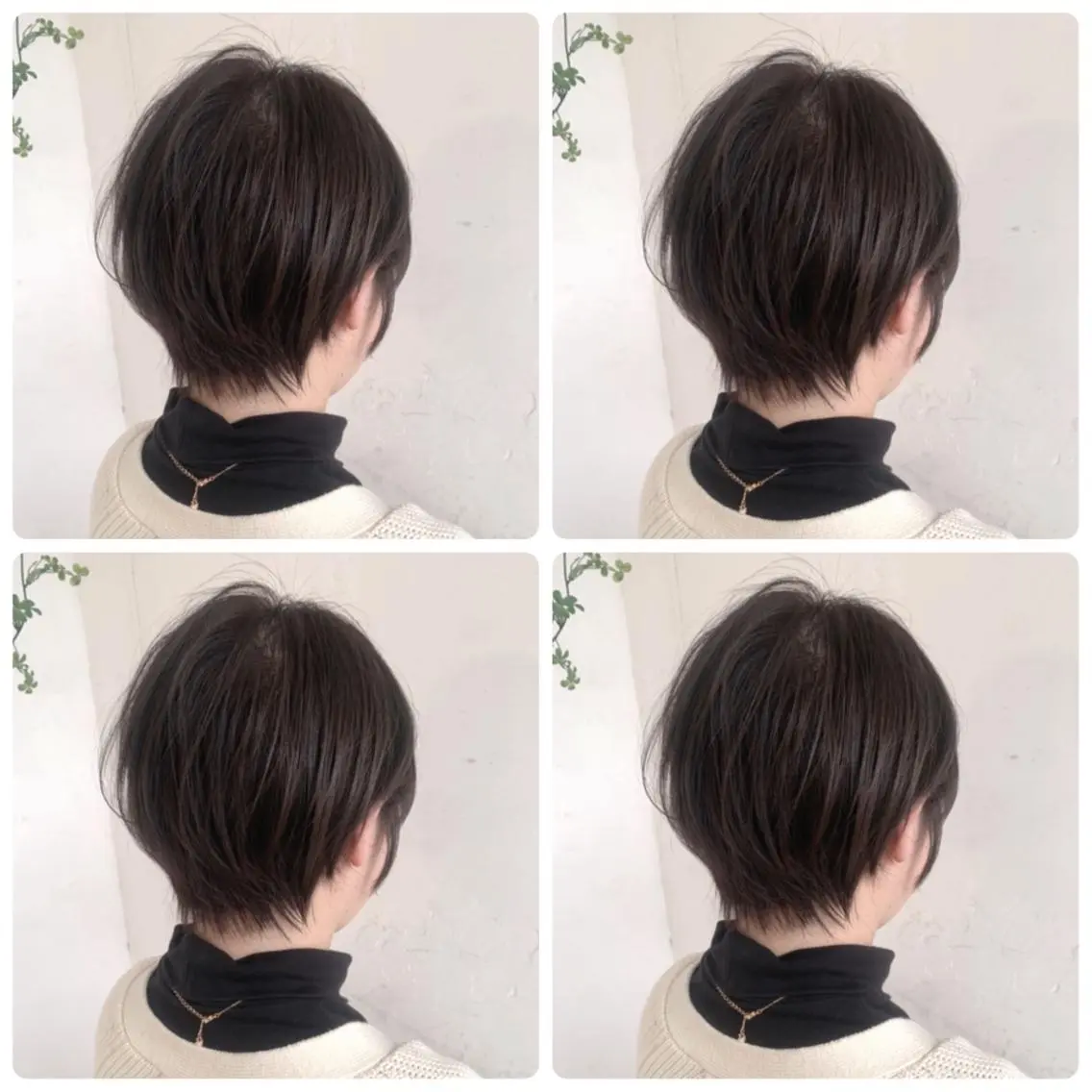 ショート カラー ショートボブ ハンサムショート 丸みショート デザインカラー ハイライトカラー カット ヘアカラー 京都大人女性ショート 徒歩1分/秋山のヘアスタイル