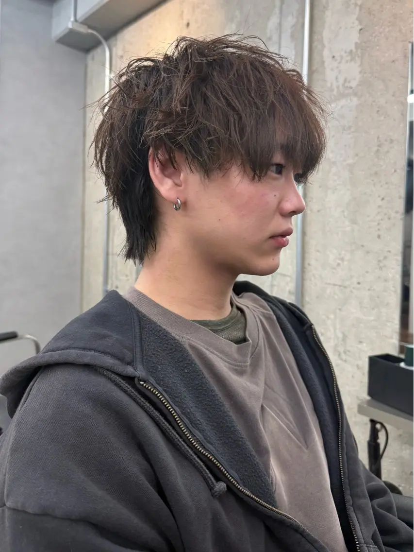 メンズ マッシュウルフ マッシュ メンズショート メンズウルフカット ウルフカット カット 垢抜けメンズ特化 sakuraのヘアスタイル