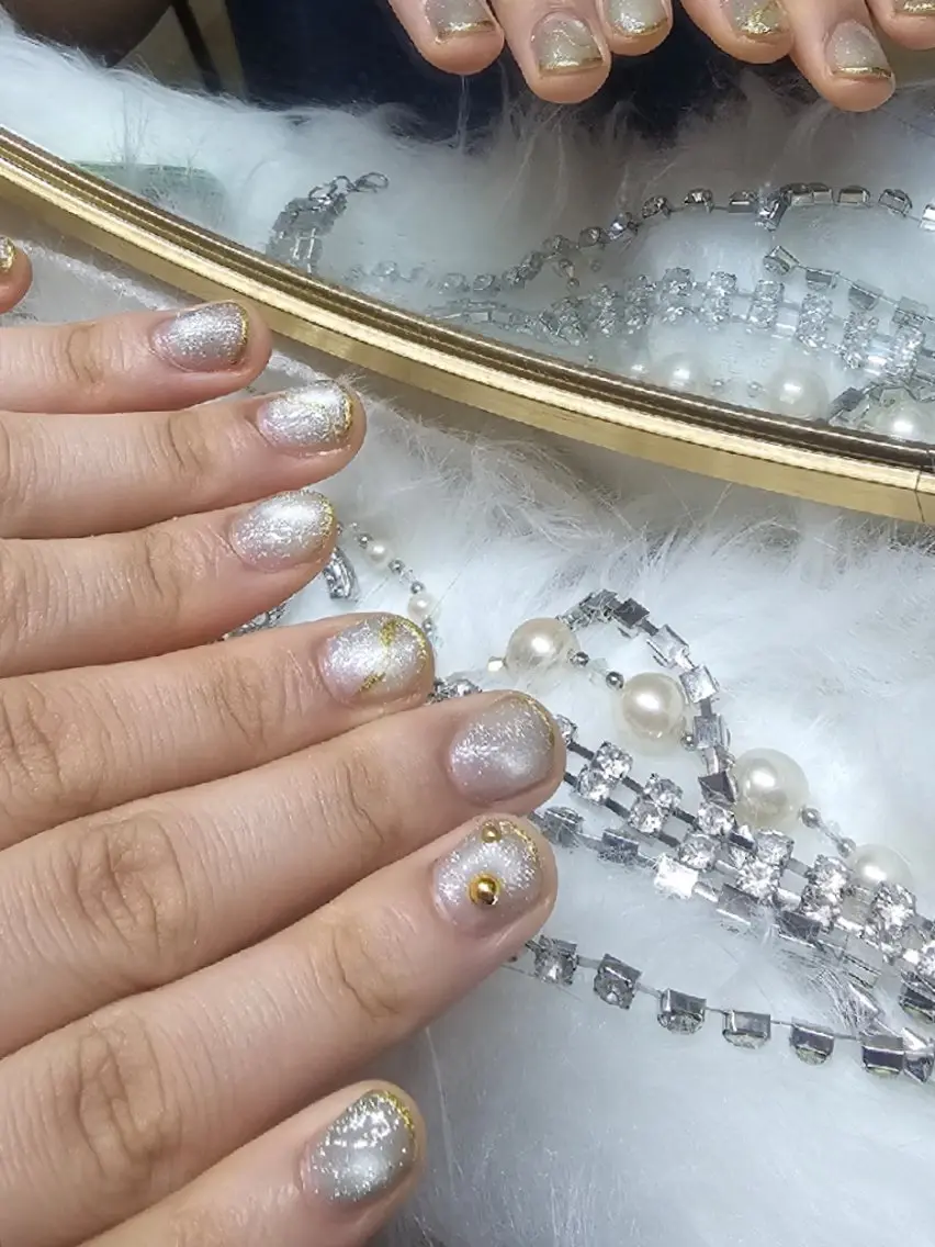 ネイル グリーン マグネットネイル Viva Nail 堺区自宅ネイルサロンのネイルデザイン