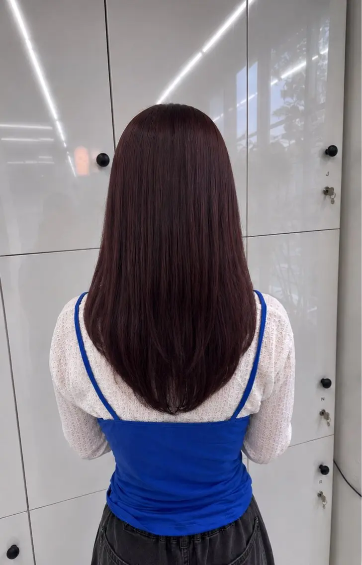 カラー 黒髪 レッドカラー ヘアカラー まお🎀 JILLSTUDIOのヘアスタイル