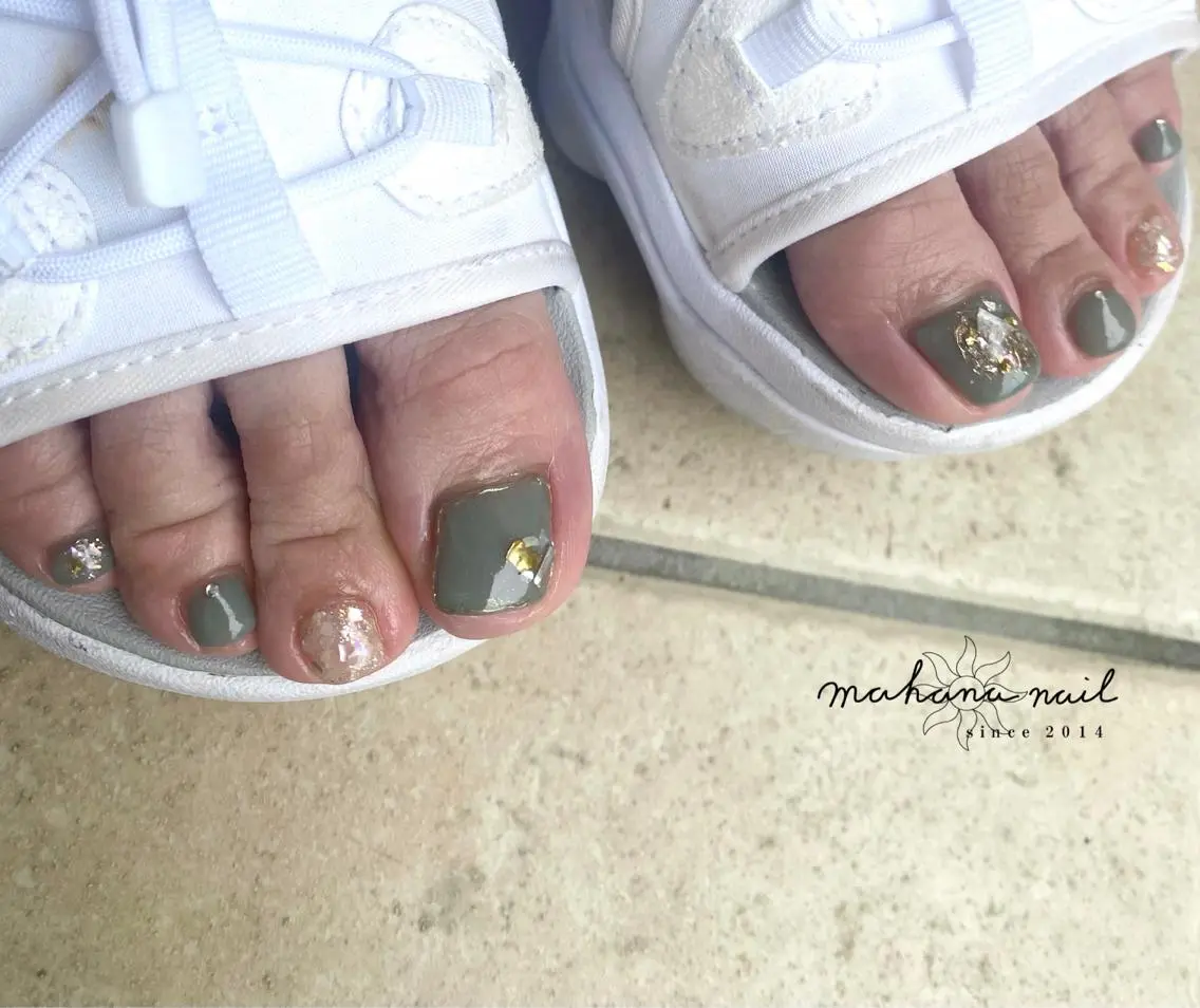 ネイル フットネイル 持ち込み mahana nailのネイルデザイン