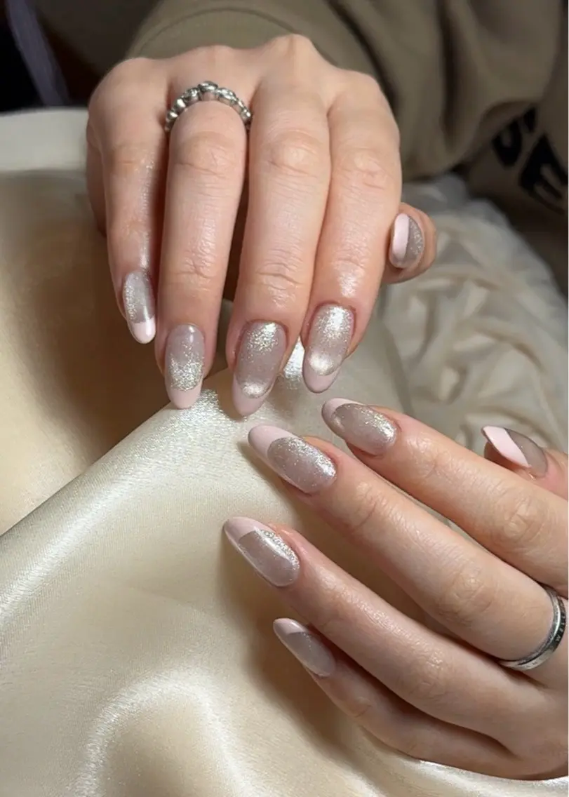 ネイル フレンチネイル マグネットネイル マグネットフレンチ Sg nailsalonのネイルデザイン