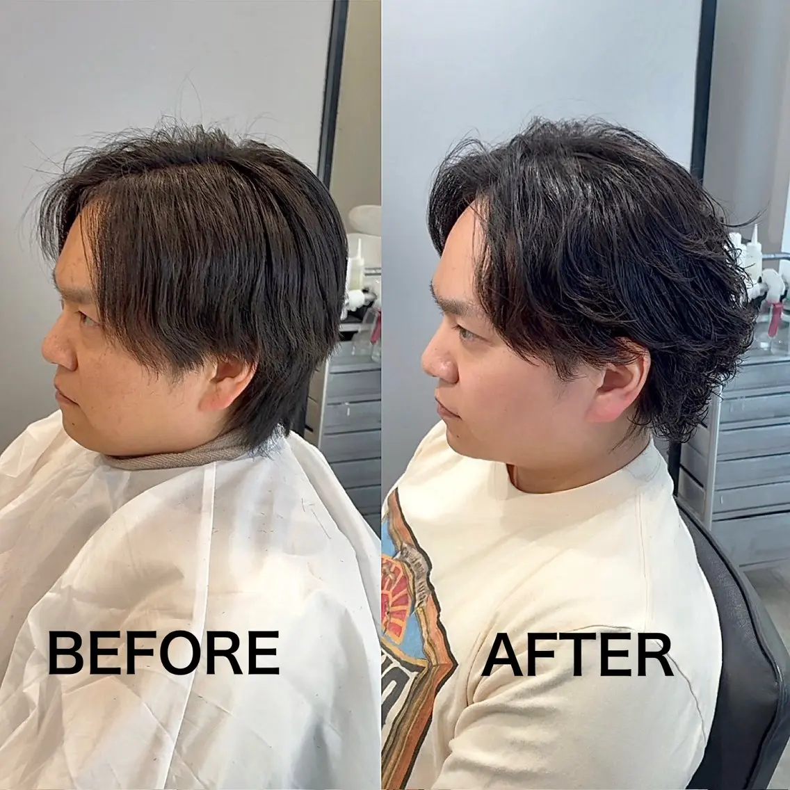 パーマ メンズ リベイルけんた モデル募集のヘアスタイル