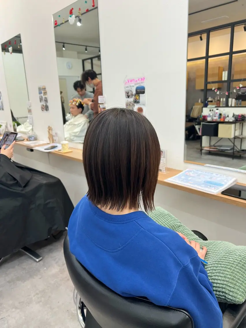 ショート 切りっぱなしボブ ボブ カット ✨NOMAD印西✨ 黒川勇輝のヘアスタイル