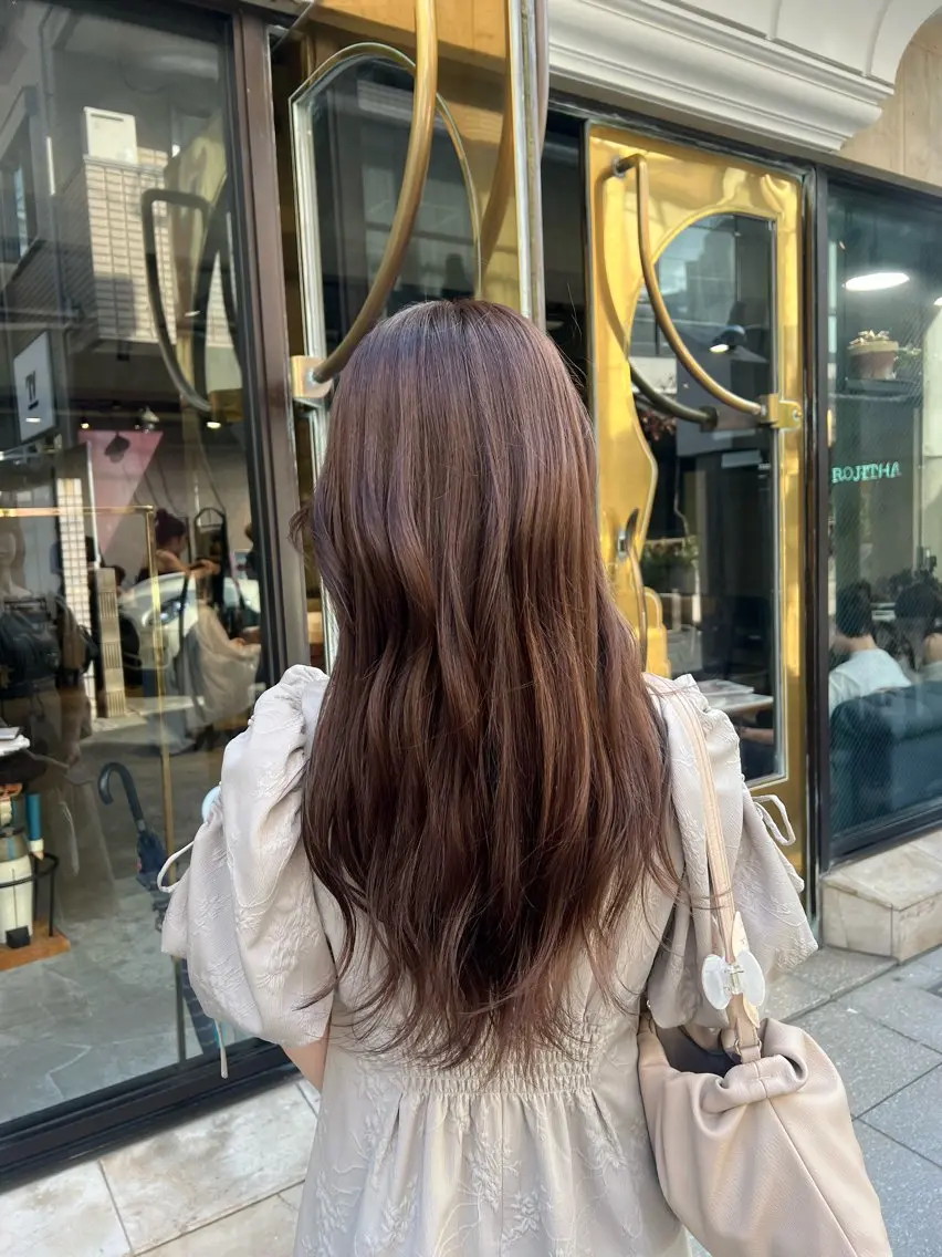ロング カラー カット ヘアカラー トリートメント 赤みゼロ/透明感 カラー🌿KANTAのヘアスタイル