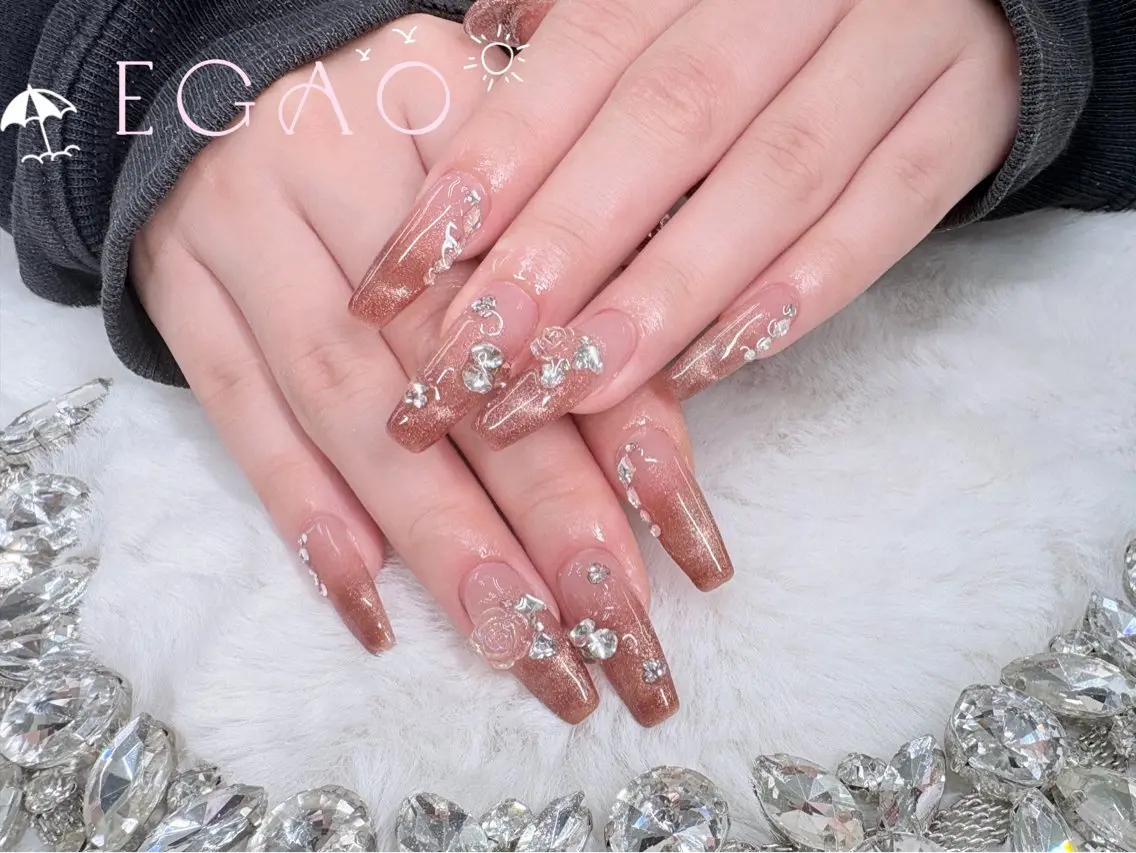 ネイル アートネイル フットネイル フレンチネイル ジェルネイル グラデーション ハンドネイル EGAO NAIL 錦糸町店のネイルデザイン