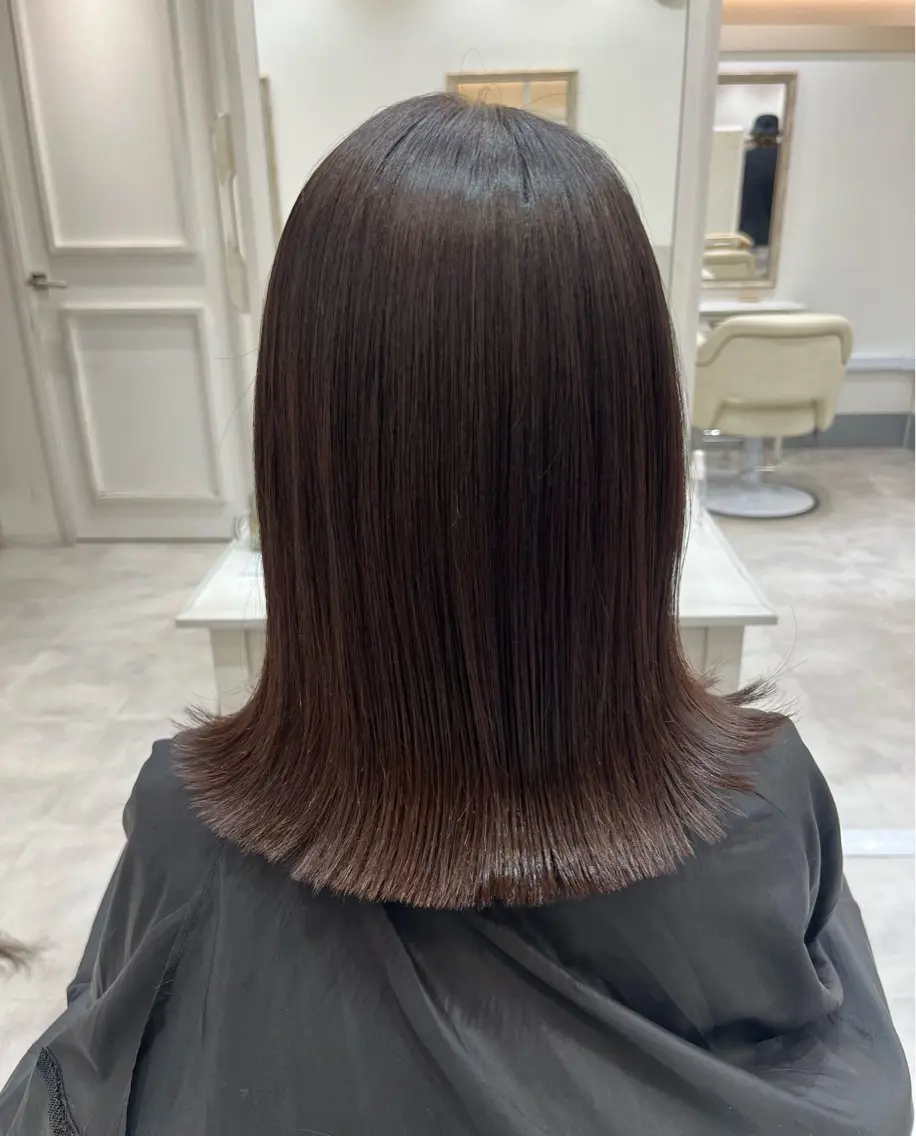 ミディアム カット ヘアカラー トリートメント Barrel天王寺 satokoのヘアスタイル