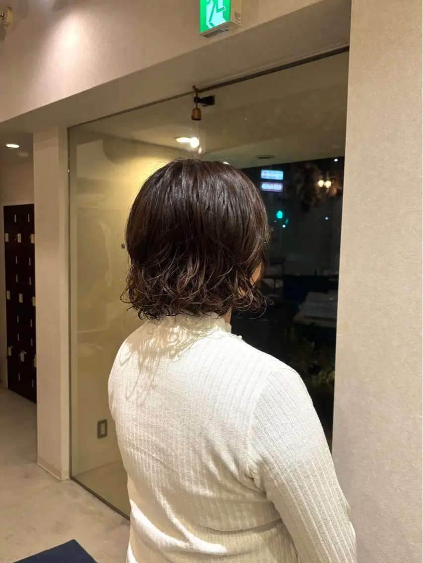 パーマ ボブ Rudder 牛嶋のヘアスタイル