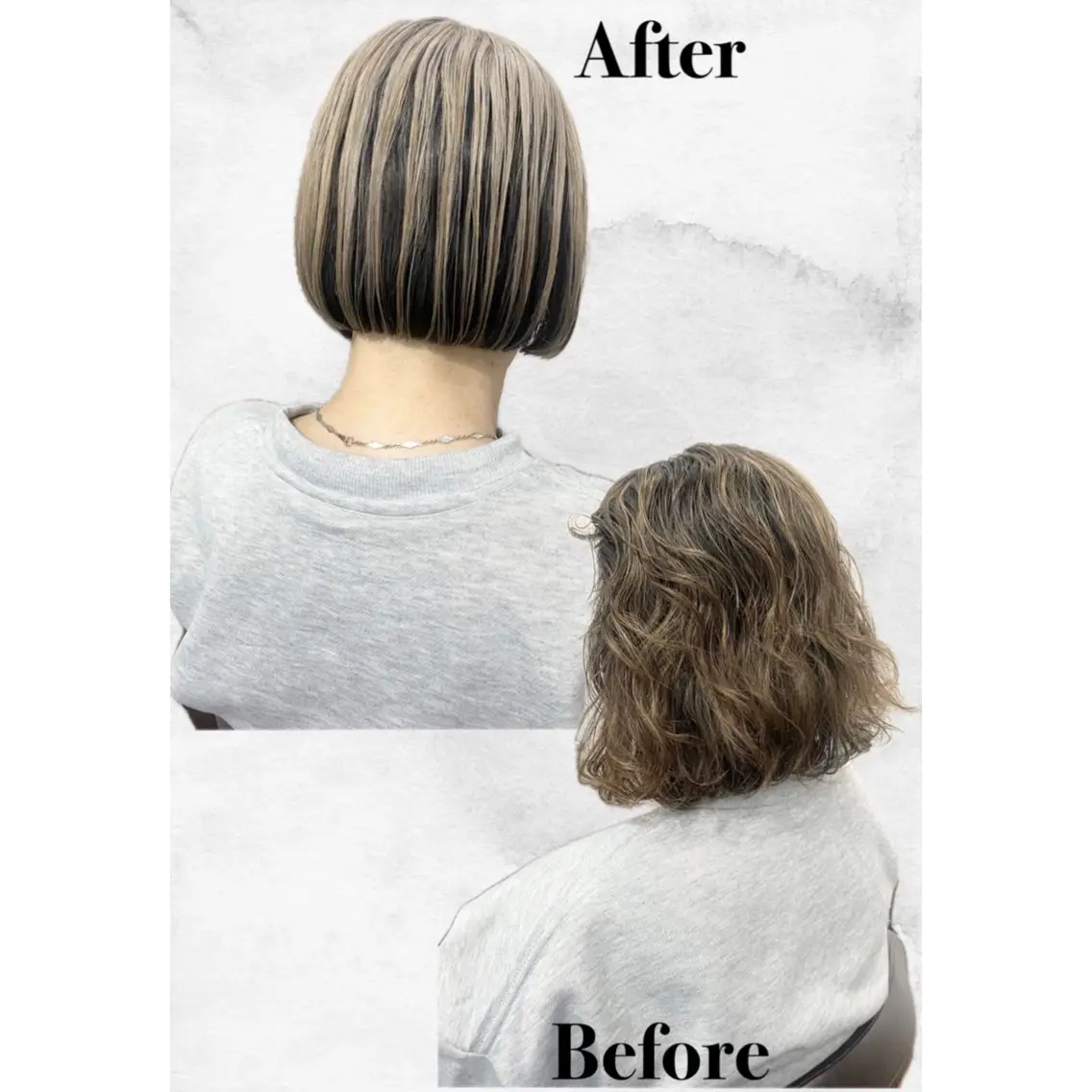 ミディアム カラー ボブ カット ヘアカラー ＳＨＩ ＺＵのヘアスタイル