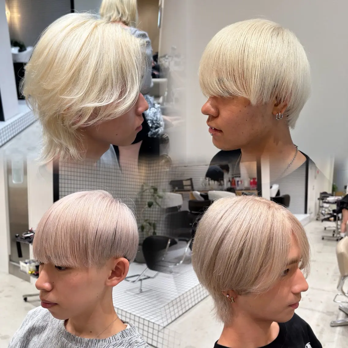 カラー メンズ メンズブリーチ ブリーチ カット ヘアカラー トリートメント ホワイトカラー☁️/ Yuya/ブリーチのヘアスタイル