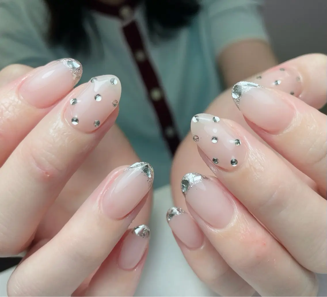 ネイル チークネイル 長さ出し フレンチネイル ジェルネイル 韓国ネイル 中野駅から2分 MEO NAILのネイルデザイン