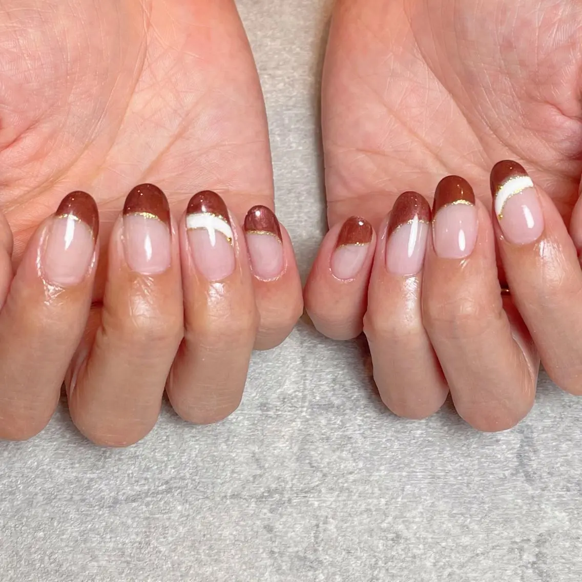 ネイル フレンチネイル ラメ(グリッター) ハンドネイル nailroom DIASOMNIAのネイルデザイン