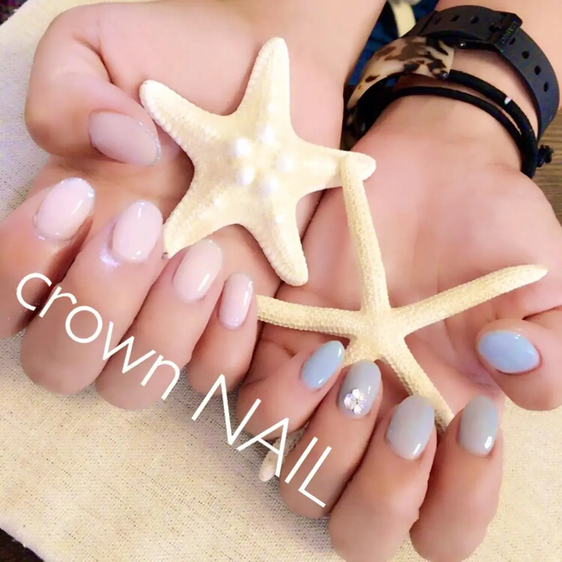 ネイル ラメ(グリッター) ワンカラーネイル ストーンネイル ensowa✱laf NAILのネイルデザイン