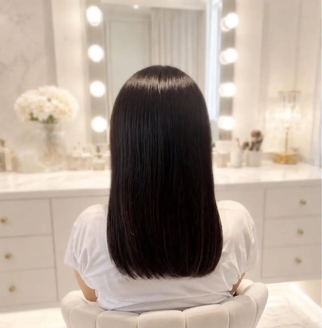 セミロング カラー ブラウンカラー チョコレートブラウン 🎀モデル募集中 ／nacha🎀のヘアスタイル