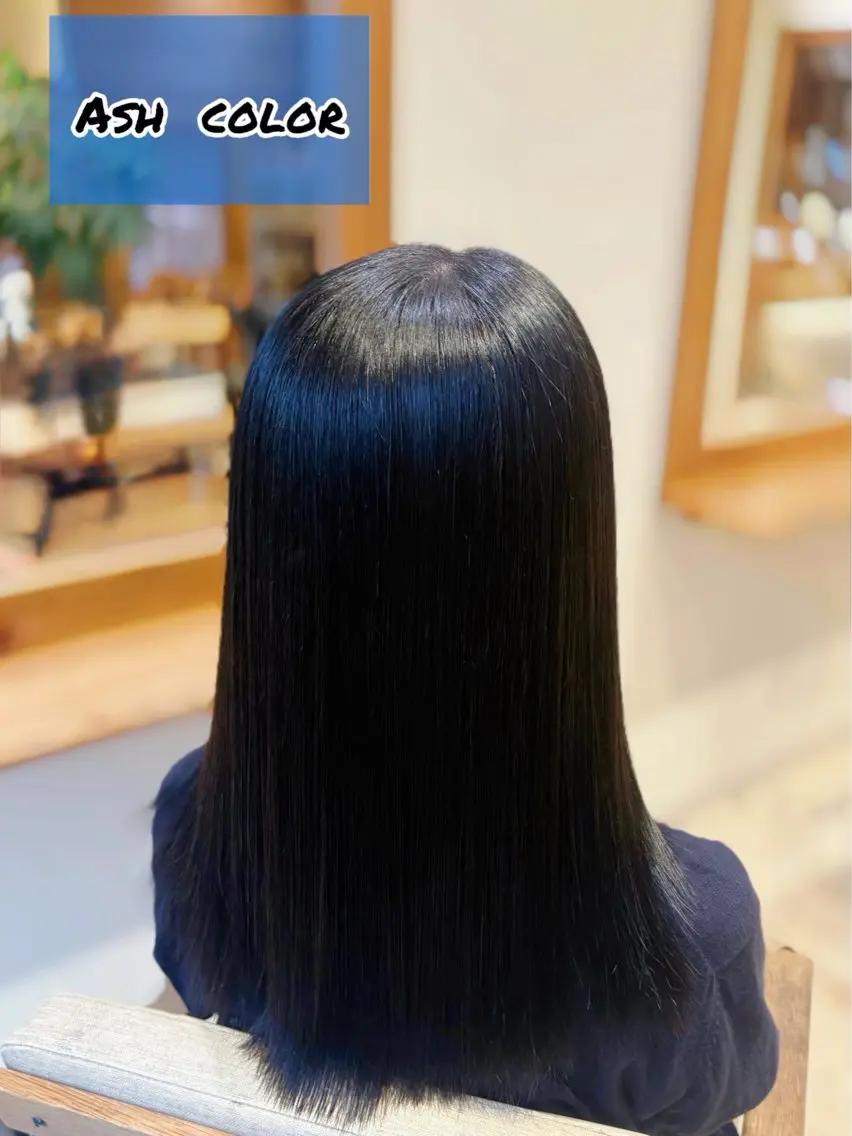 セミロング カラー アッシュ トリートメント ヘアカラー トリートメント reo /DONNA高槻店のヘアスタイル