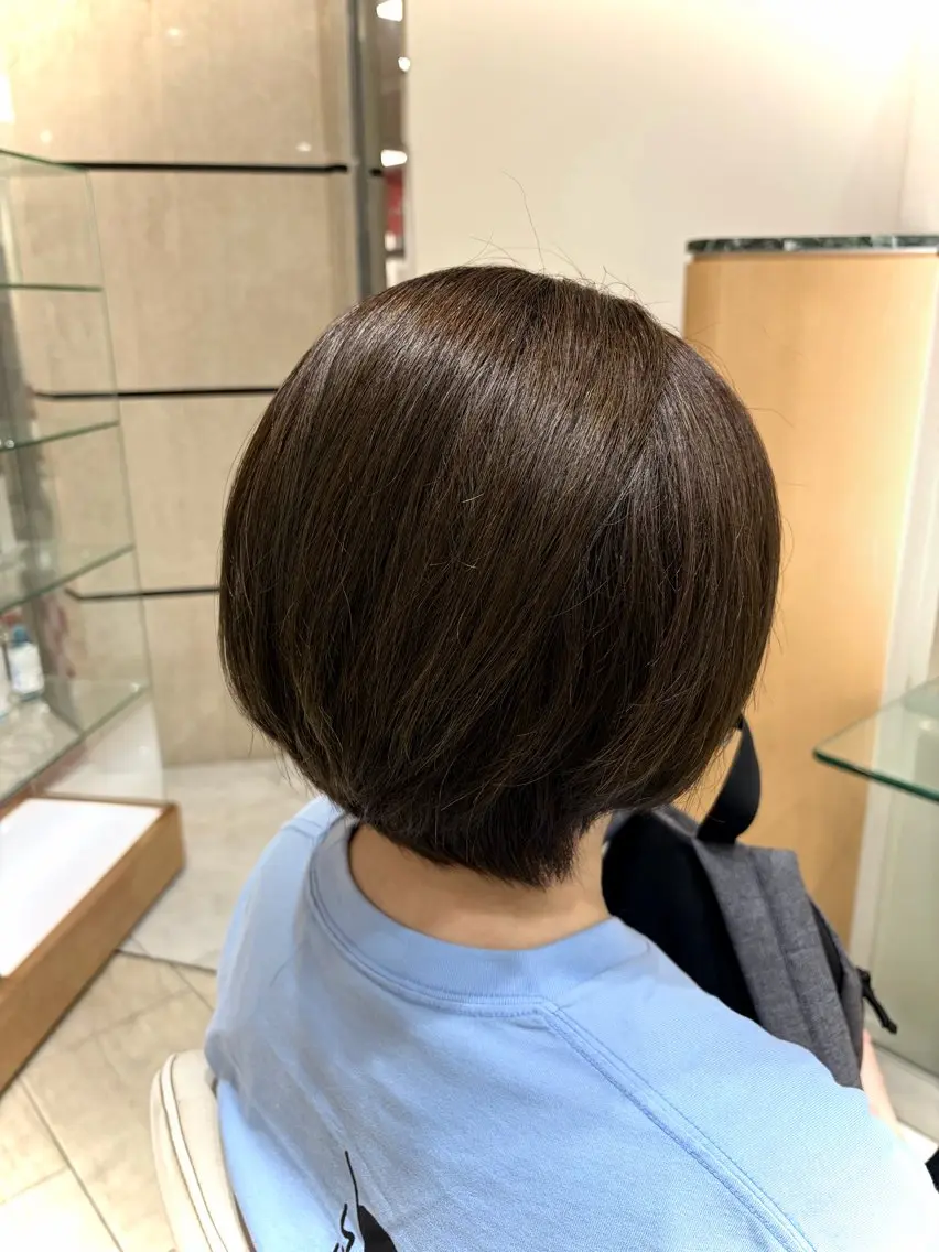 ショート カラー ショートボブ ブラウンカラー ボブ ショートヘア ヘアカラー 嶽 昇汰のヘアスタイル