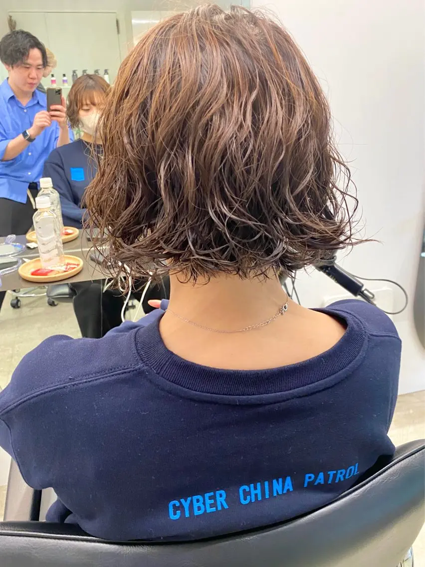 ショート カット パーマ 会田 渡夢のヘアスタイル