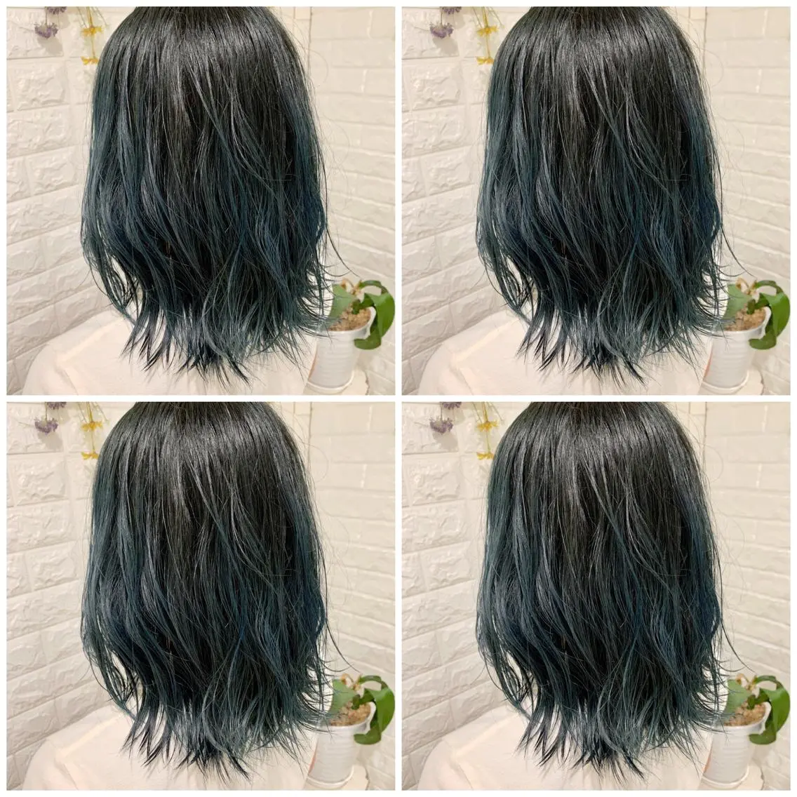 セミロング カラー ブリーチ ブルーカラー ブルージュ グラデーションカラー ヘアカラー トリートメント ハイトーン/ブリーチ 山崎 悠次のヘアスタイル
