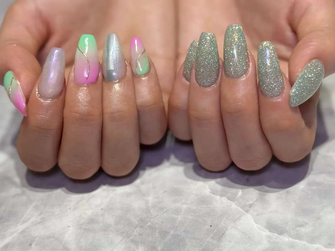 ネイル ロングネイル スカルプネイル ショートネイル ハンドネイル Mnailsalon フィルイン対応サロンのネイルデザイン