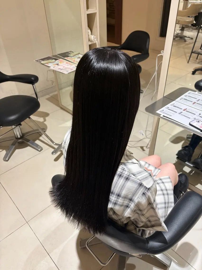 ロング カラー 黒髪 ロング 末武 萌/モデル募集中🎀のヘアスタイル