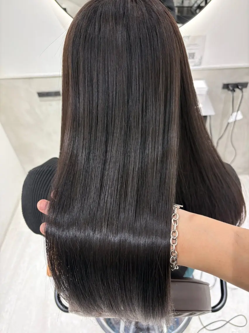 ロング カラー 透明感カラー 髪質改善 トリートメント ヘアカラー トリートメント 髪質改善 縮毛矯正/ レイヤー/銀座/本木のヘアスタイル