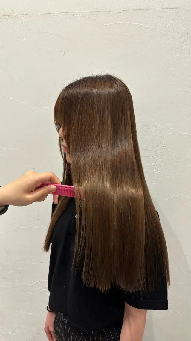 ロング カラー ヘアカラー トリートメント 暖色🍇/透明感/ 髪質改善/YUIKOのヘアスタイル