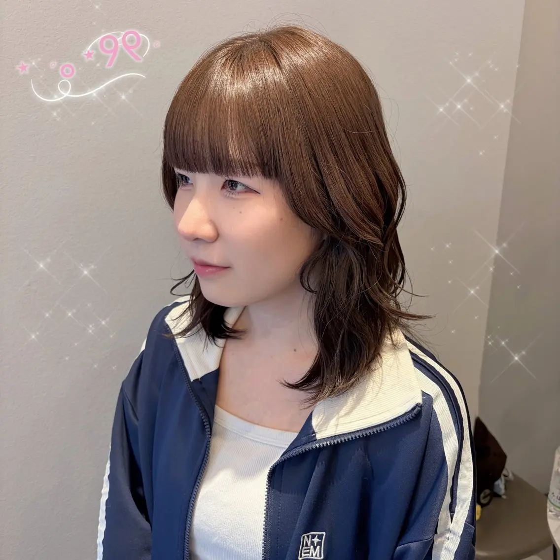 ミディアム カラー ベージュカラー モカベージュ カット ヘアカラー トリートメント 顔周り/ガーリー /ヘアメ/あつはのヘアスタイル
