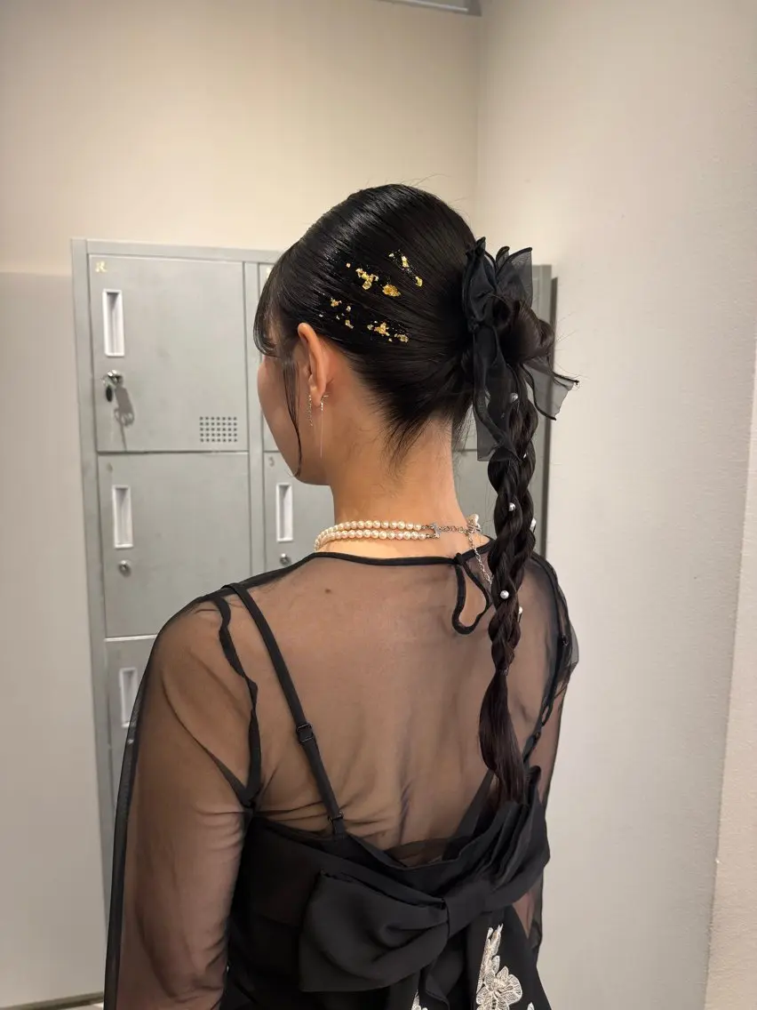 ロング ヘアアレンジ ヘアセット ブリーチ/アレンジ 天満/chihiroのヘアスタイル