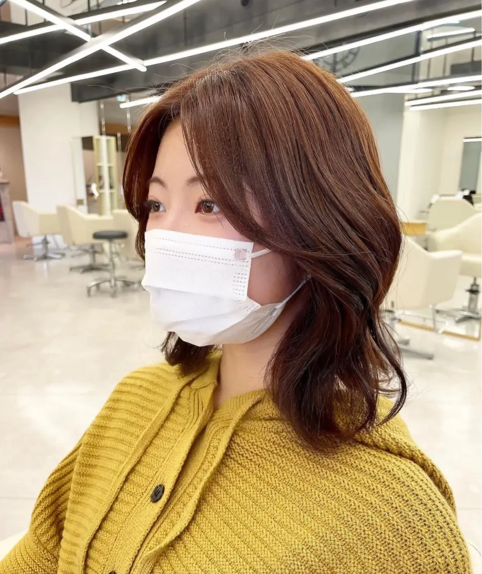 ミディアム 梶 久菜乃のヘアスタイル